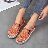 Stoff Muster Schlupf Sneakers Blau Grün Orange