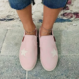 Canvas Stern Muster Slip-On Sneakers Blau