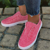 Stoff Minimalist Schlupf Plateau Sneakers