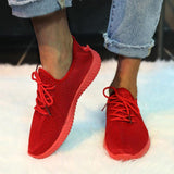 Minimalist Flyknit Stoff Bequem Schnürung Sneakers
