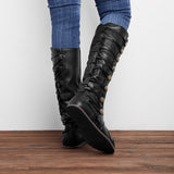 Damen Retro Stiefel Große Größen