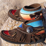 Quaste Regenbogen Farben Gradient Schlupf Stiefelette