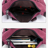 Mit grossem Fassungsvermögen Segeltuch Leder Umhängetasche Crossbody Tasche für Arbeit auf Reisen