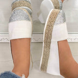 Espadrilles Paillette Slip On Loafers