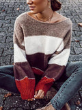 Pullover Streifen Gestrickt Einfach