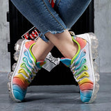 Gradient Farben Luftkissen Sportlich Plateau Sneakers Sportschuh