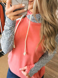 Baumwollgemisch Langarm Lässig Sweatshirt