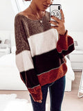 Pullover Streifen Gestrickt Einfach