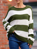 Streifen Pullover Mit Lang Ärmeln