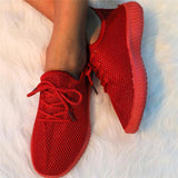 Minimalist Flyknit Stoff Bequem Schnürung Sneakers