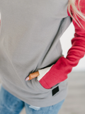 Basic Langarm Sweatshirt mit Kapuze