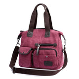 Mit grossem Fassungsvermögen Segeltuch Leder Umhängetasche Crossbody Tasche für Arbeit auf Reisen