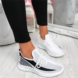 Mesh Flyknit Stoff Schnürsneakers Rot Orange Grau