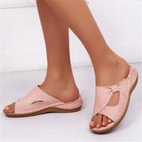 Schleife Keilabsatz Slippers Pink