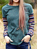 Baumwollgemisch Print Lässig Shirts & Blusen&Shirts
