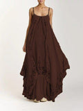 Bohemien Besticktes Kleid mit Spaghettiträger