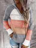 Leicht gestrickter Hoodie
