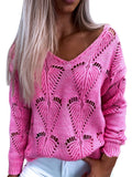 Langarm Sexy Baumwollgemisch Pullover