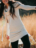 Langarm Baumwollgemisches Sweatshirt