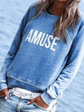 Lässiges Sweatshirt mit Buchstabe
