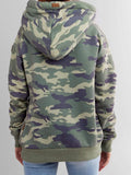 Armeegrün Langarm Baumwollgemisch Kapuze Sweatshirt