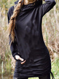 Schwarz Retro Langarm Sweatshirt