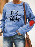 Rundhals Print Lässig Sweatshirt