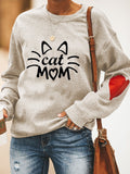 Rundhals Print Lässig Sweatshirt