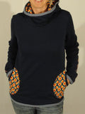 Schwarz Langarm Sweatshirts