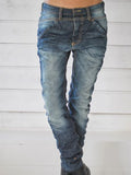 Lässige Denim Hosen mit Taschen