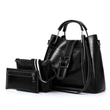 Vintage Große Kapazität Leder Schultertasche