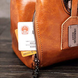 Leder Klassisch Tote Taschen Umhängertasche Braun