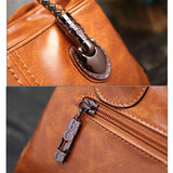 Leder Klassisch Tote Taschen Umhängertasche Braun