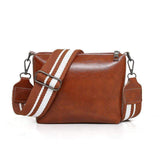 Vintage Große Kapazität Leder Schultertasche