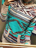 Große Größen Böhmischer Kapuzenpullover aus Baumwolle