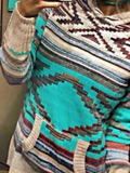 Große Größen Böhmischer Kapuzenpullover aus Baumwolle
