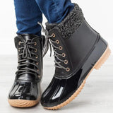 Flache Stiefeletten Fashion Lace-up Casual Martin Stiefel