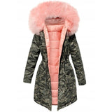 MALIA™: Camouflage Mit Fellkapuze Warmer Winter Jacke