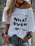 Gemustertes T-Shirt mit Rundhals