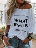 Gemustertes T-Shirt mit Rundhals