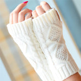 Hälfte Finger Gestrickte Handschuhe
