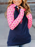 Lässig Langarm Farbblock Sweatshirt