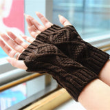 Hälfte Finger Gestrickte Handschuhe