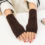 Hälfte Finger Gestrickte Handschuhe