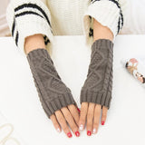 Hälfte Finger Gestrickte Handschuhe