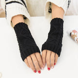 Hälfte Finger Gestrickte Handschuhe