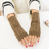 Hälfte Finger Gestrickte Handschuhe